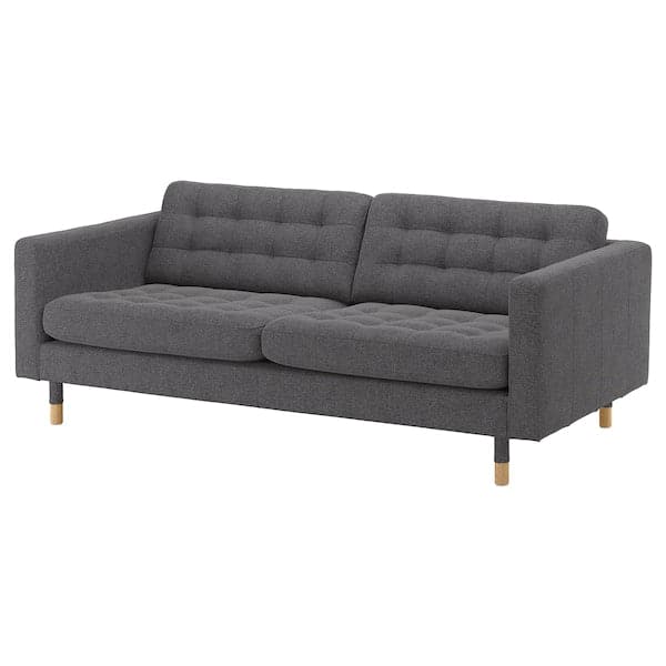 Ikea LANDSKRONA 3-seater sofa - Gunnared dark grey/wood ,