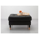 LANDSKRONA footstool, Grann/Bomstad black/wood, 77x65 cm