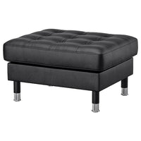 LANDSKRONA footstool, Grann/Bomstad black/metal, 77x65 cm