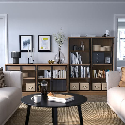Ikea LANESUND - Storage combination, grey-brown, 282x47x152 cm