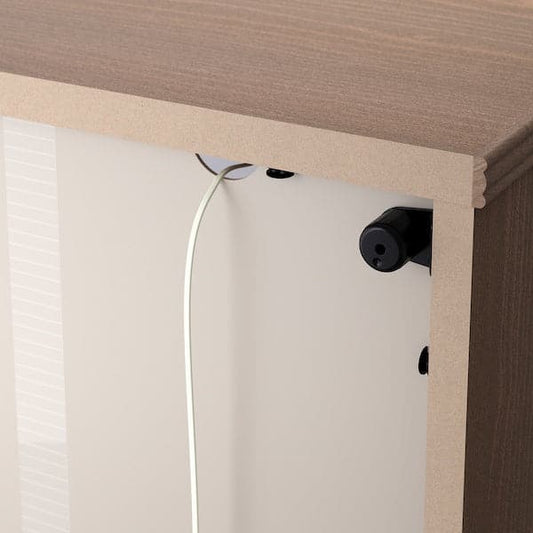 Ikea LANESUND - Bookcase, grey-brown, 121x37x152 cm