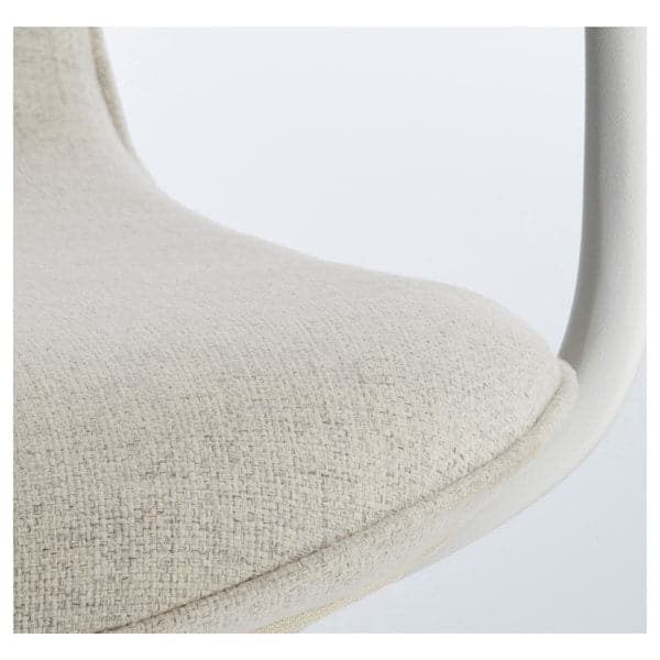 Ikea LÅNGFJÄLL Office chair with armrests - Gunnared beige/white ,