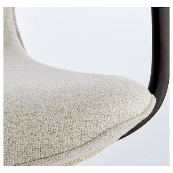 Ikea LÅNGFJÄLL Office chair with armrests - Gunnared beige/black ,
