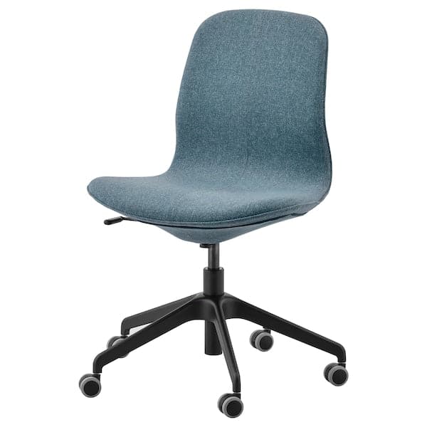 LANGFJALL Office Chair Gunnared Blue Black Best Price at Maltashopper