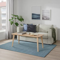 LANGSTED - Rug, low pile, light blue, 133x195 cm - best price from Maltashopper.com 90495172