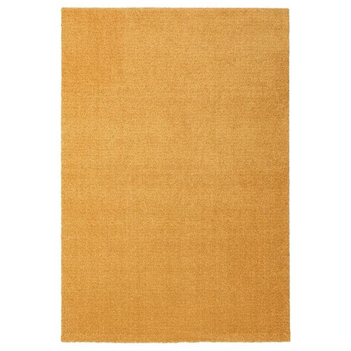 LANGSTED - Rug, low pile, yellow, 133x195 cm