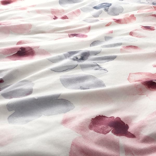 Ikea LAPPNYCKLAR - Duvet cover and pillowcase, white/multicolour ,