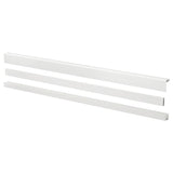 LARKOLLEN rail w fittings for sliding doors, white, 80 cm