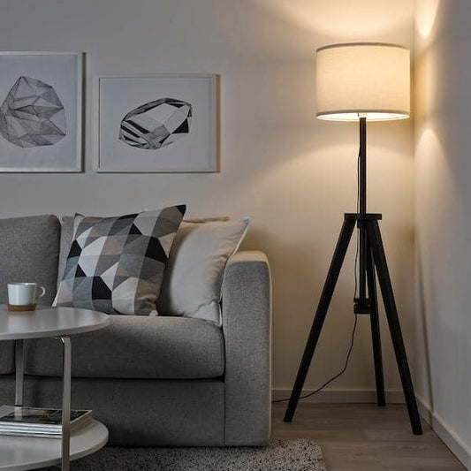 Ikea LAUTERS Floor lamp - white/white brown ,
