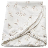 LEN cover for nursing pillow, rabbit pattern/white, 60x50x18 cm