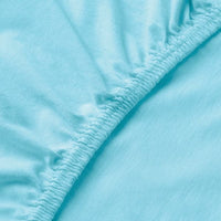 LEN - Fitted sheet, blue, 80x165 cm - best price from Maltashopper.com 80465284