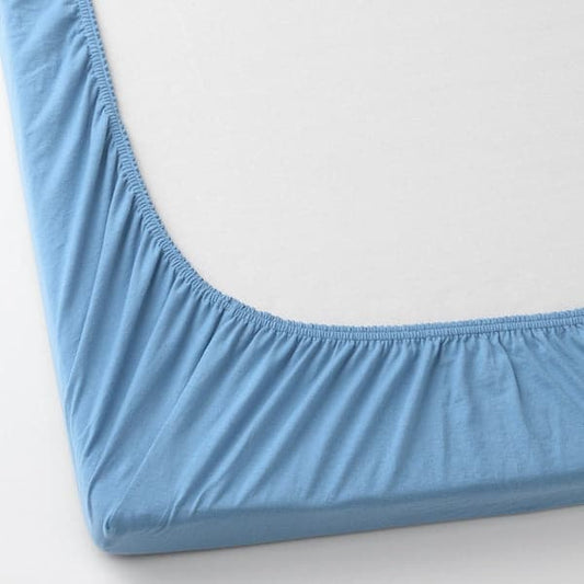LEN Fitted sheet for cot, light blue, 2 pack 60x120 cm , 60x120 cm - best price from Maltashopper.com 90427102