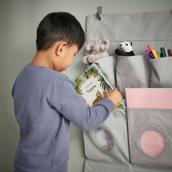 LEN - Hanging storage, dotted/light grey, 45x64 cm - best price from Maltashopper.com 10543271