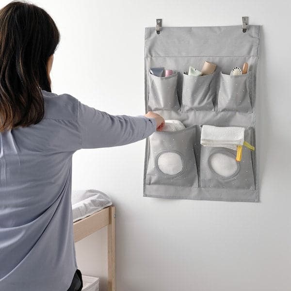 LEN - Hanging storage, dotted/light grey, 45x64 cm - best price from Maltashopper.com 10543271