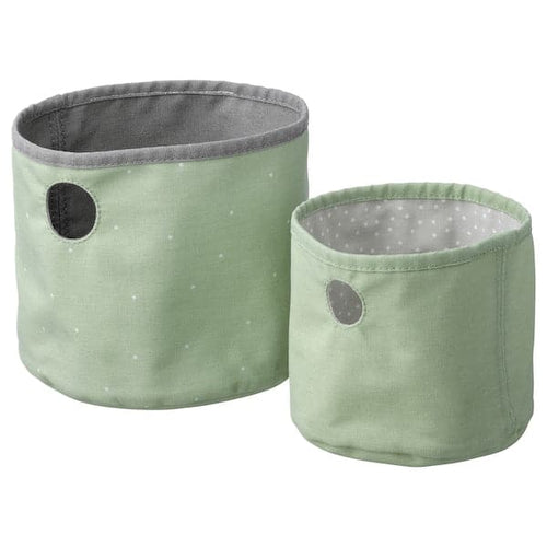 LEN - Box set of 2, green/light grey
