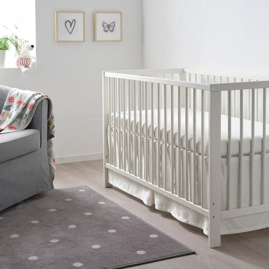 LENAST - Cot border, polka dot/white, 60x120 cm - best price from Maltashopper.com 60457628