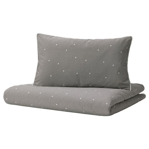 LENAST - Duvet cover 1 pillowcase for cot, dot pattern, 110x125/35x55 cm