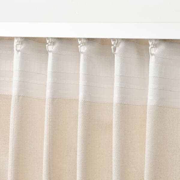 Ikea LENDA - Curtain with bracelet, 2 sheets, off-white, , 140x300 cm