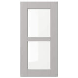 LERHYTTAN glass door, light grey, 30x60 cm