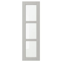 LERHYTTAN glass door, light grey, 30x100 cm