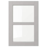LERHYTTAN glass door, light grey, 40x60 cm