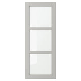LERHYTTAN glass door, light grey, 40x100 cm