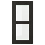 LERHYTTAN glass door, black stained, 30x60 cm