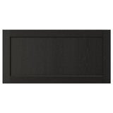LERHYTTAN drawer front, black stained, 80x40 cm