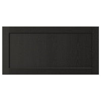 LERHYTTAN drawer front, black stained, 80x40 cm
