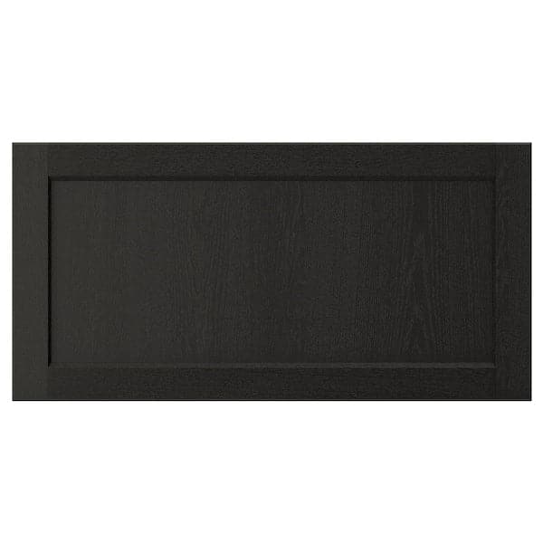 LERHYTTAN drawer front, black stained, 80x40 cm