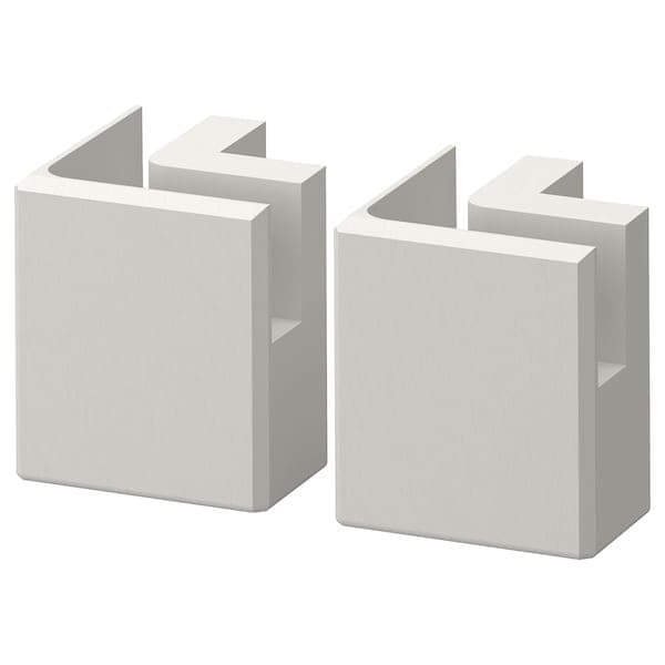 Ikea LERHYTTAN - Corner leg for decorative plinth, light grey, 8 cm