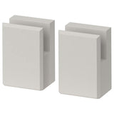 LERHYTTAN leg for decorative plinth, light grey, 8 cm, 2 pack