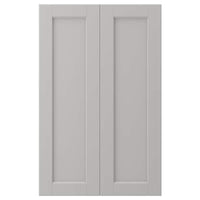 LERHYTTAN 2-p door f corner base cabinet set, light grey, 25x80 cm