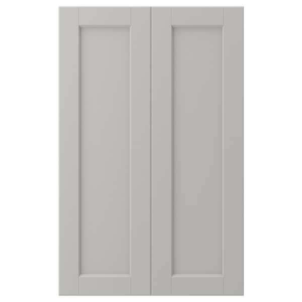 LERHYTTAN 2-p door f corner base cabinet set, light grey, 25x80 cm