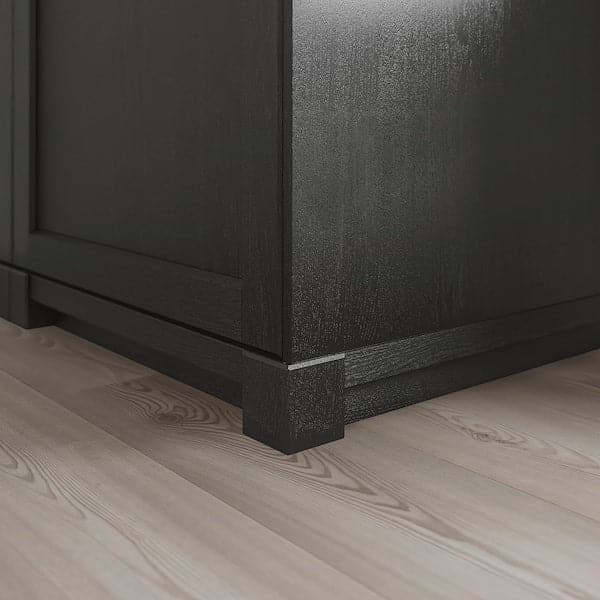 LERHYTTAN - Decorative plinth, black stained, 220 cm - best price from Maltashopper.com 80397803