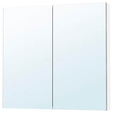 LETTAN mirror cabinet with doors, mirror effect/mirror glass, 100x15x95 cm