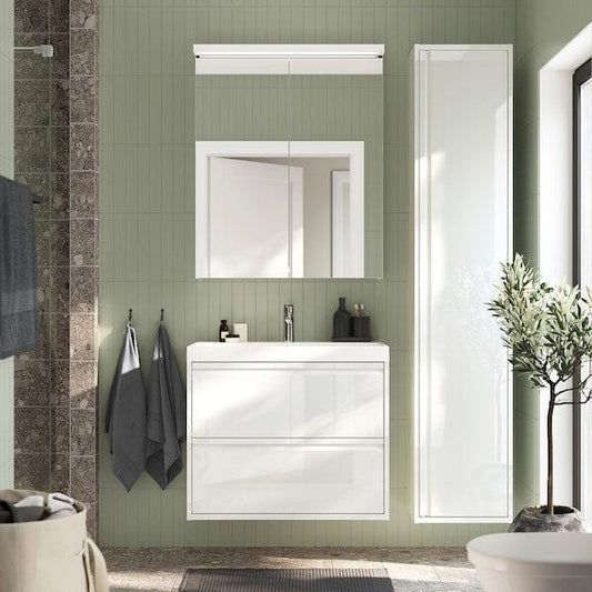 Ikea LETTAN - Mirror cabinet with doors, mirror effect/mirror glass, 80x15x95 cm