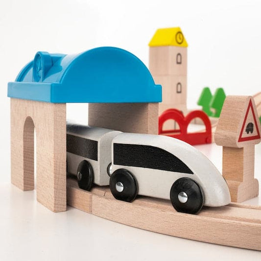 Ikea LILLABO - 45-piece train set with rail