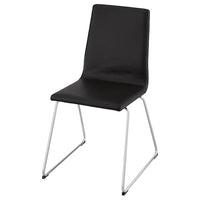 LILLÅNÄS chair, chrome-plated/Bomstad black, 48x87x54 cm