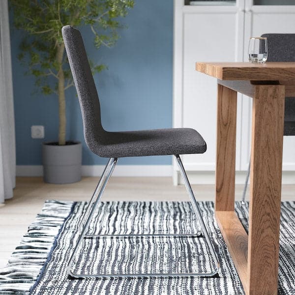 LILLÅNÄS - Chair, chrome/Gunnared grey , - best price from Maltashopper.com 80534758