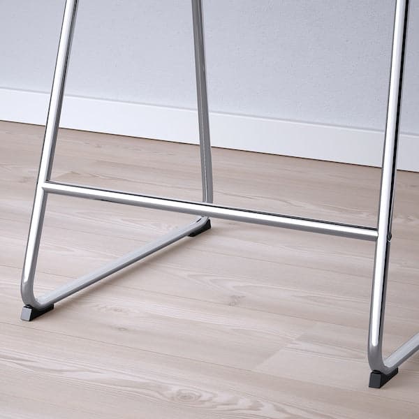 Ikea LILLÅNÄS - Bar Stool, chrome/Gunnared dark grey, 63 cm