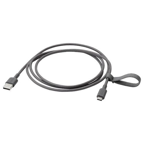 LILLHULT - USB-A to USB-C, dark grey, 1.5 m