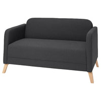 LINANÄS 2-seat sofa, Vissle dark grey, 137x77.0x80.5 cm