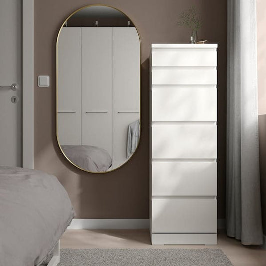 Ikea LINDBYN - Mirror, gold-colour, 60x120 cm