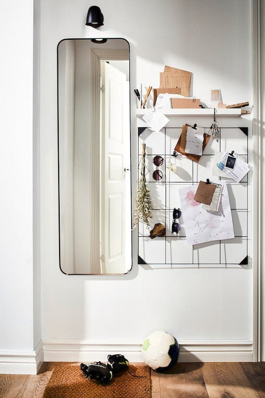 LINDBYN - Mirror, black, 40x130 cm - best price from Maltashopper.com 20458615