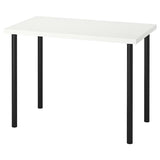 LINNMON / ADILS table, white/black, 100x60 cm