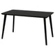 LISABO table, black/ash veneer, 140x78 cm