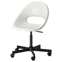 LOBERGET / MALSKÄR swivel chair, white/black, 67x90x67 cm