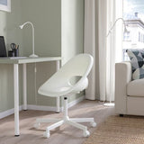 LOBERGET / MALSKÄR swivel chair, white, 67x90x67 cm