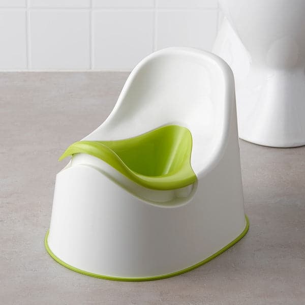 LOCKIG - Children's potty, white/green - best price from Maltashopper.com 60193128